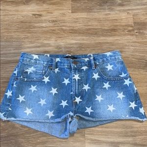 Forever 21 star denim shorts